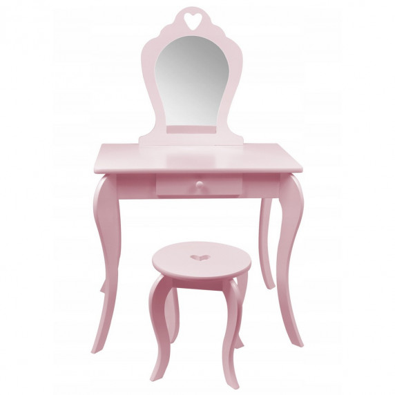 Inlea4fun PHO0403 Măsuță de toaletă pentru copii, roz