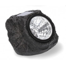 Lampă solară - 12,6 x 14,4 x 10 cm - imitație de piatră naturală - negru - GARDEN LINE Preview
