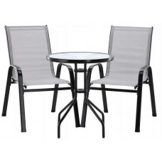 Set masă grădină cu 2 scaune - InGarden KAALA 5901 - gri Preview