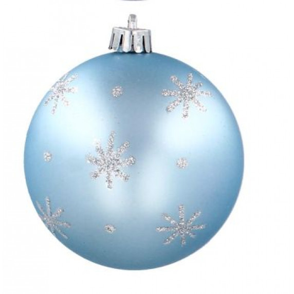Globuri de Crăciun 8 cm - 6 bucăți - albastru