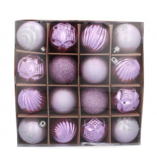 Globuri de Crăciun 16 bucăți - 6 cm - violet Preview