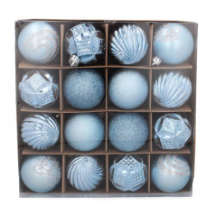 Globuri de Crăciun 16 bucăți - 6 cm - albastru Preview