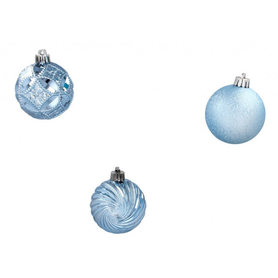 Globuri de Crăciun 16 bucăți - 6 cm - albastru