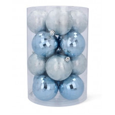 Set globuri Crăciun 16 buc, 8 cm Inlea4Fun - albastru Preview