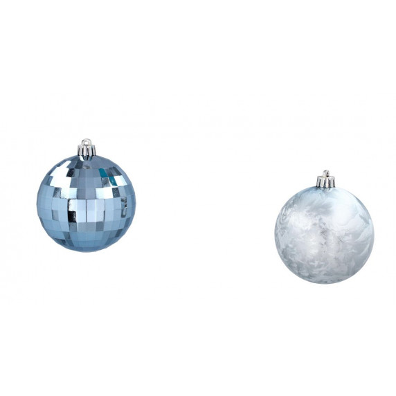 Set globuri Crăciun 16 buc, 8 cm Inlea4Fun - albastru