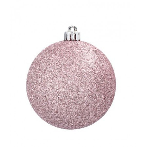 Globuri Crăciun - 9 bucăți -  8 cm Inlea4Fun - roz