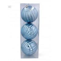 Globuri de Crăciun - 3 bucăți - 15 cm - Inlea4Fun - albastru 