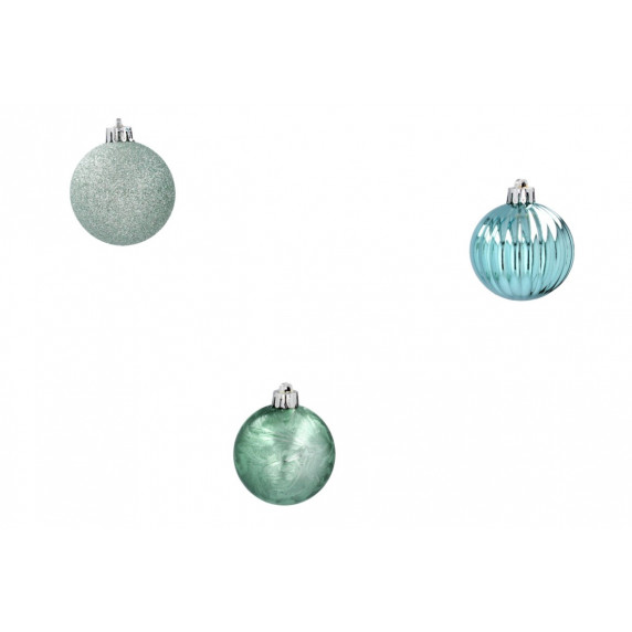 Globuri de Crăciun - 16 bucăți - 5 cm - Inlea4Fun - nuanțe mentă