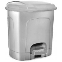 Coș de gunoi cu pedală - gri - 11,5 litri - Inlea4Home 