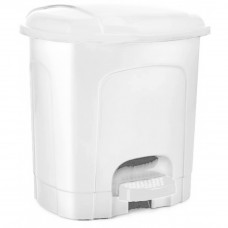 Coș de gunoi cu pedală - alb - 21 litri -  Inlea4Home Preview