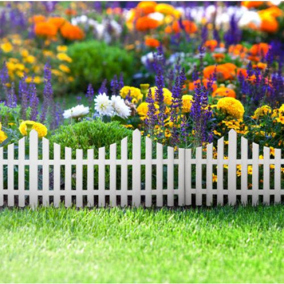 Gard plastic pentru grădină - 60,5 x 32,5 cm - 4 bucăți - GARDEN LINE