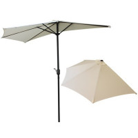 Umbrelă soare semicerc pentru balcoane - 270 cm - bej - InGarden 