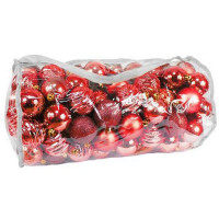 Set globuri de Crăciun 100 buc, 6 cm Inlea4Fun - roșu 