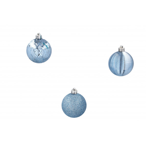 Set globuri de Crăciun 25 buc, 6 cm Inlea4Fun - albastru