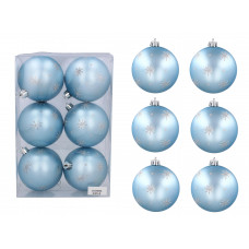 Globuri de Crăciun 8 cm - 6 bucăți - albastru Preview