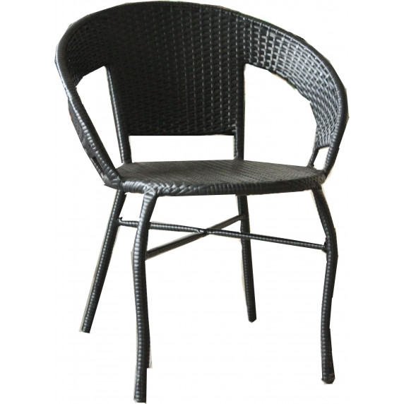 Set masă grădină cu 2 scaune - negru - InGarden BISTRO BIG