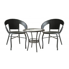 Set masă grădină cu 2 scaune - negru - InGarden BISTRO BIG Preview