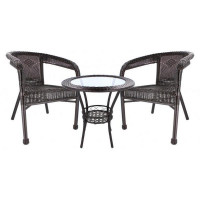 Set masă de grădină cu 2 scaune - InGarden BISTRO LUX -fekete 