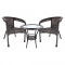 Set masă de grădină cu 2 scaune - InGarden BISTRO LUX -fekete