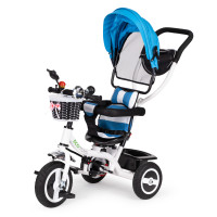 Tricicletă Ecotoys Premium Plus 360° rotativ - albastru 