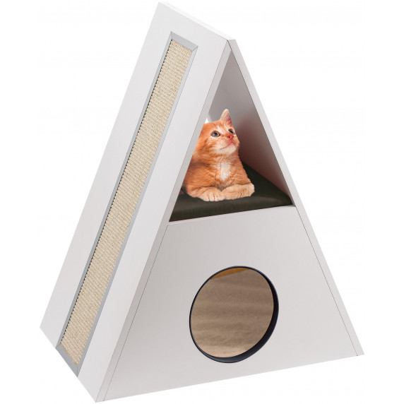 Stâlp de zgâriat pentru pisici, formă piramidă - 72 cm - MERLIN
