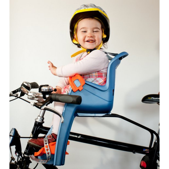 Scaun transport frontal copii pentru bicicletă, gri-mov 8632800007 Polisport Bilbi Junior 