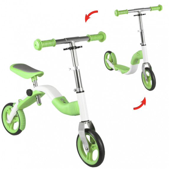 Trotinetă și bicicletă fără pedale 2 în 1 - verde - Inlea4Fun ANLEN 
