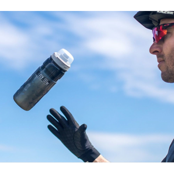 Sticlă de apă pentru bicicletă - ELITE ICE FLY 21" 650 ml - gri