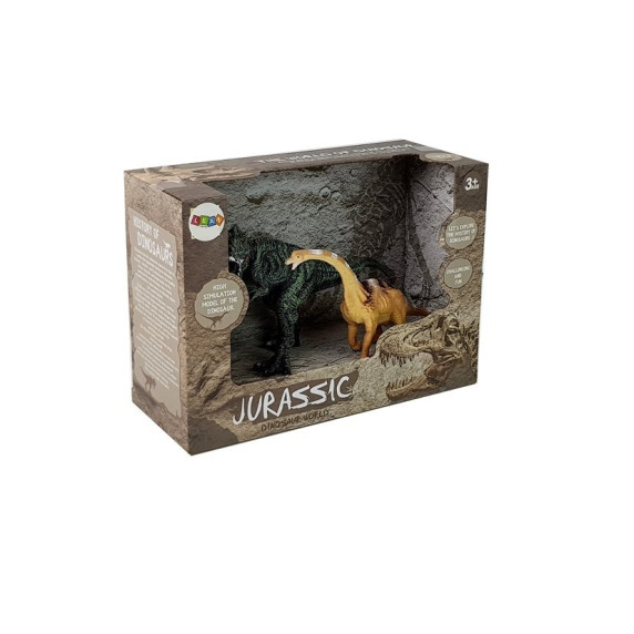 Set de figurine dinozaur Brachiosaurus, Tyrannosaurus Rex - Inlea4Fun JURASSIC 