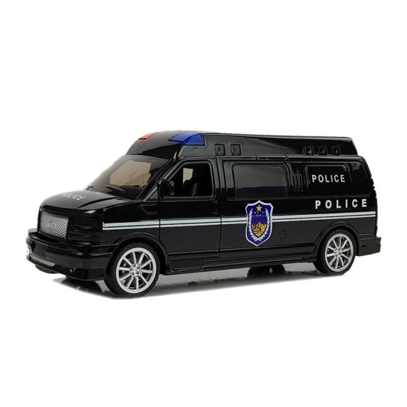 Mașină de poliție cu lumini și sunete - negru