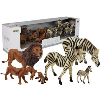 Set  de figurine 6 buc -Inlea4Fun SERIES MODEL - Animale Safari zebre,leii 