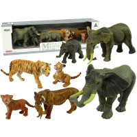 Set de figurine 6 buc - Inlea4Fun SERIES MODELAfrica- Elefanți și Tigri  