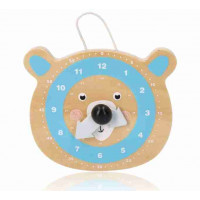 Ceas din lemn pentru copii - ADAM TOYS Bear 