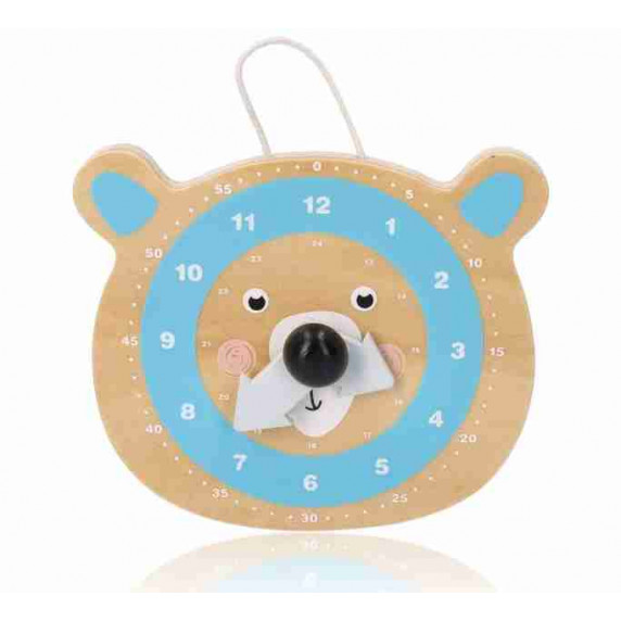 Ceas din lemn pentru copii - ADAM TOYS Bear