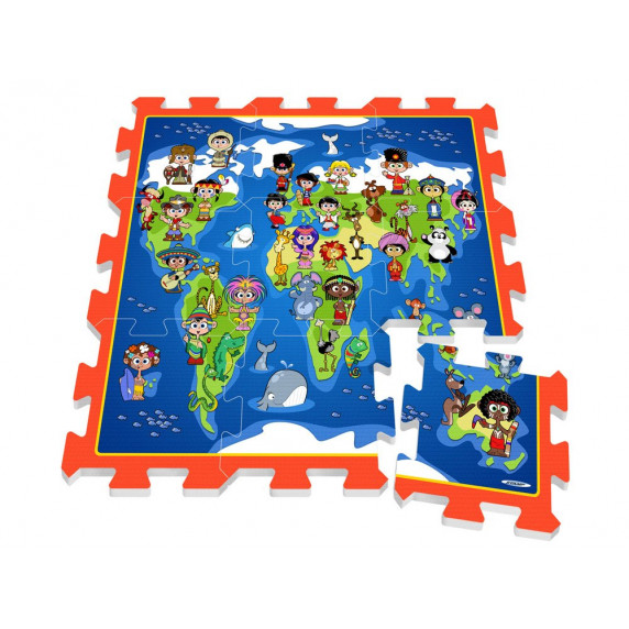 Covor puzzle din spumă - harta lumii - STAMP Foam Mat - 