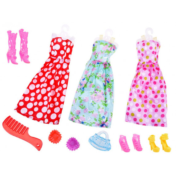 Garderobă cu păpușă si accesorii - Inlea4Fun BEAUTY