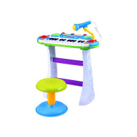 Pian electric pentru copii cu microfon și scaun - Inlea4Fun MUSICAL KEYBORD 