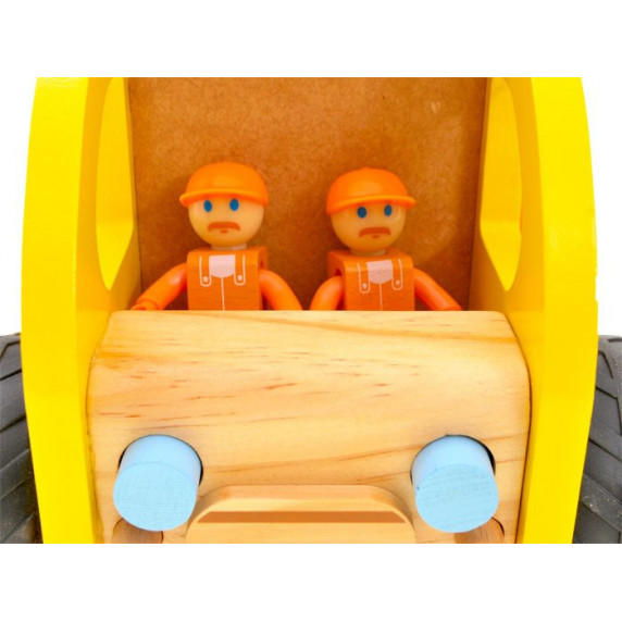 Mașină de gunoier din lemn - Inlea4Fun DUMP TRUCK  - portocaliu