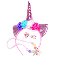 Cordeluță cu colier și inele pentru copii - unicorn - Inlea4Fun DREAM UNICORN 