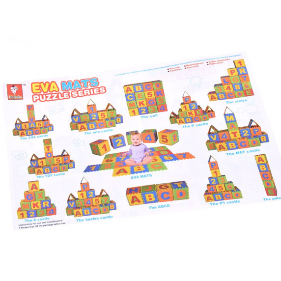 Covor de joacă pentru copii din spumă - puzzle - Inlea4Fun EVA MATS