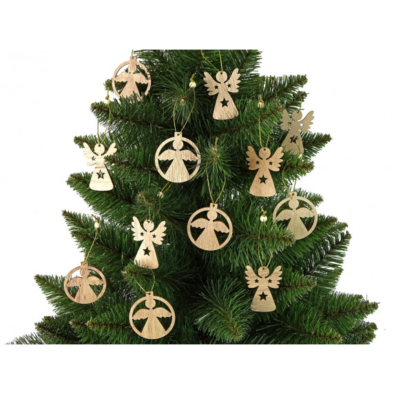 Ornament pentru pom de Crăciun, 12 buc -  Inlea4Fun - înger