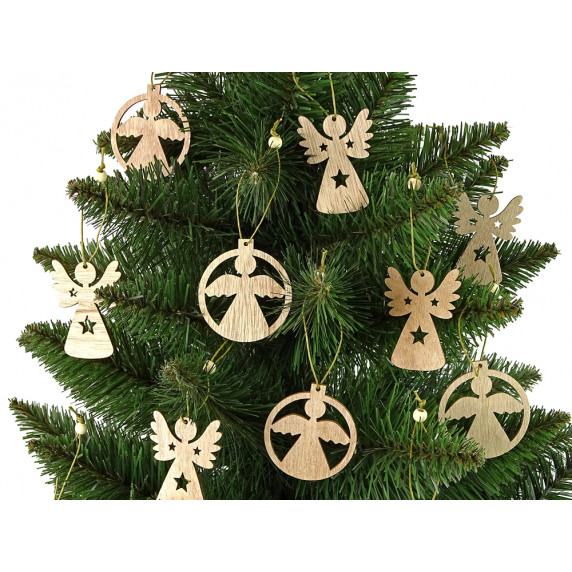 Ornament pentru pom de Crăciun, 12 buc -  Inlea4Fun - înger
