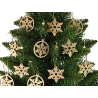 Ornament pentru pom de Crăciun, 12 buc -  Inlea4Fun - fulg de nea 