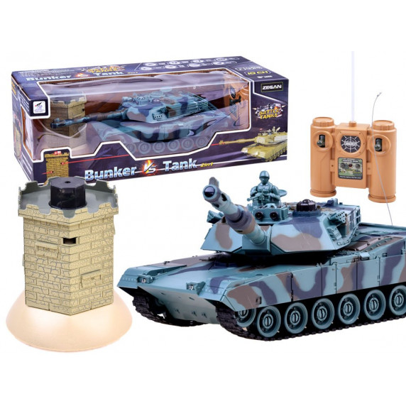 Tanc cu telecomandă și buncăr, RC Battle Tank, Inlea4fun