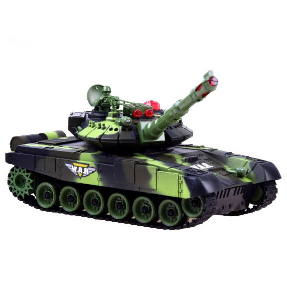 Tanc cu telecomandă, efecte sonore și luminoase, RC War Tank Inlea4fun