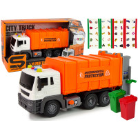 Mașină gunoier - Inlea4Fun CITY TRUCK - portocaliu 
