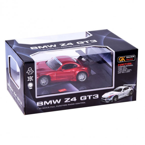 Mașină BMW Z4 GT3 cu telecomandă, 1:24, roșu, Inlea4Fun 