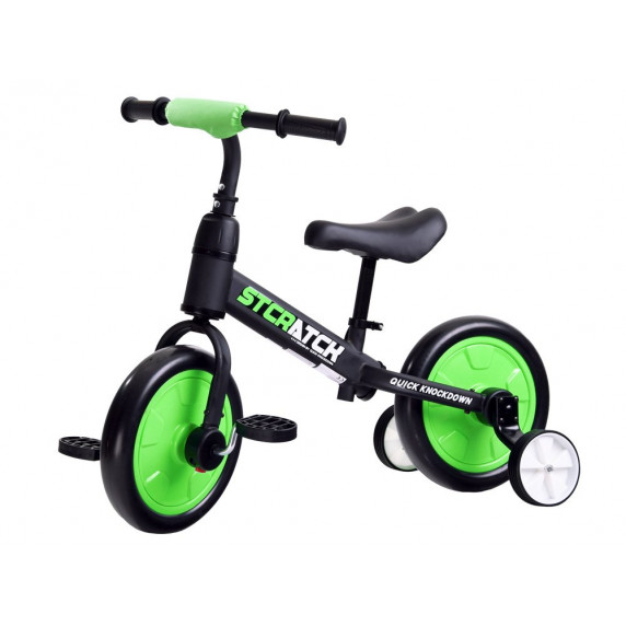 Bicicletă pentru copii - negru/verde - Inlea4Fun STCRATCK 
