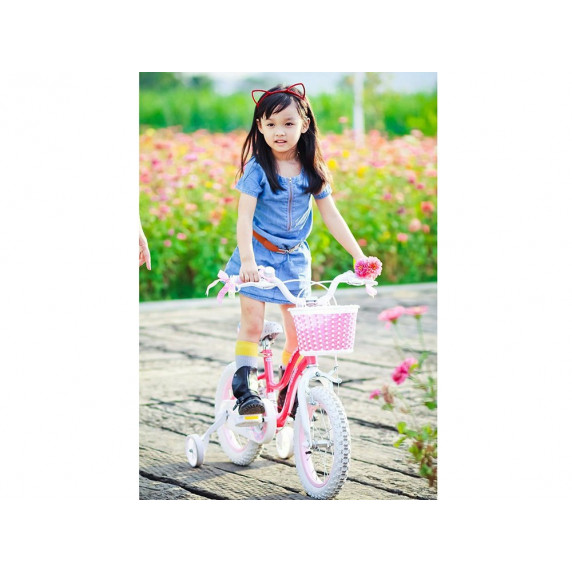 Bicicletă copii cu ghidaj Royalbaby Star Girl 12" RB12G-1 – pink