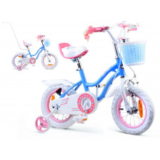 Bicicletă copii cu ghidaj Royalbaby Star Girl 12" RB12G-1 – albastru Preview